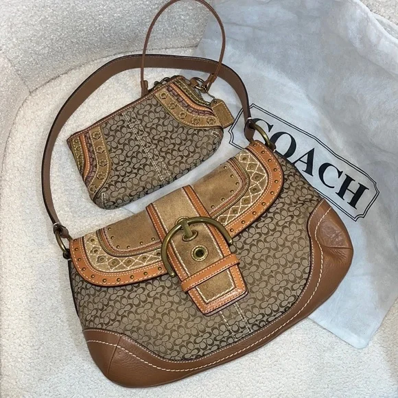Coach | Bags | Coach Vintage Suede Soho Studded Shoulder  display picture 1